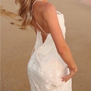 Meshki Cream Lace Dress